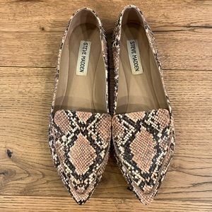 Steve Madden Snakeskin Studded Loafers